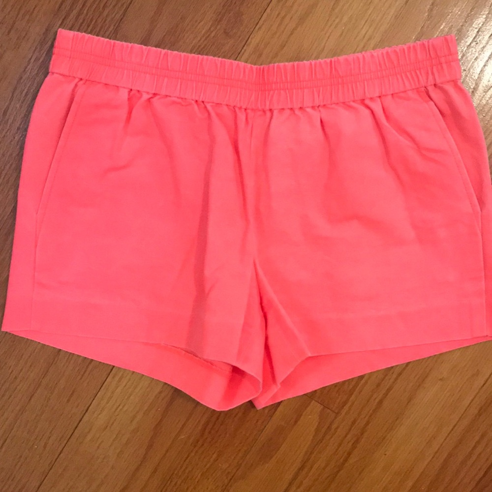 J. Crew Neon Cotton Faille Pull-on Shorts. Small - Picture 2 of 8